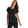 BARCO Grey’s Anatomy Spandex Stretch Direct – Bolt Scrub Top for Women, V-Neck Women’s Scrub Top(Black)