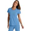 BARCO Grey’s Anatomy Spandex Stretch Direct – Bolt Scrub Top for Women, V-Neck Women’s Scrub Top(Ciel Blue)