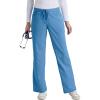 BARCO Grey’s Anatomy Women’s Riley Pant, Easy Care Medical Scrub Pant w/ 5 Pockets & Flared Leg(Ceil Blue)
