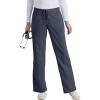 BARCO Grey’s Anatomy Women’s Riley Pant, Easy Care Medical Scrub Pant w/ 5 Pockets & Flared Leg(Steel)