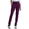 BARCO One Uplift Classic Fit Tapered Leg Scrub Pant for Women – 5-Pocket, Mid-Rise Scrub Bottoms with 360 Spandex Stretch(Wine)