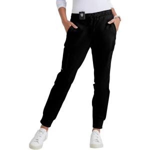 BARCO Grey’s Anatomy Scrubs – Kira Scrub Jogger for Women, Yoga Style Mid-Rise Soft Touch Fabric Women’s Scrub Pant(Black)