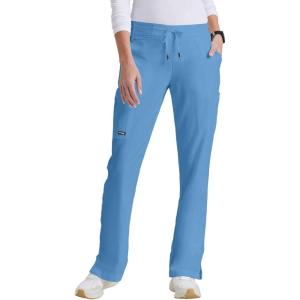 BARCO Grey’s Anatomy Scrubs – Mia Scrub Pant for Women, Elastic Back Waist, Mid-Rise Shaped Leg Women’s Scrub Pant(Ceil Blue)