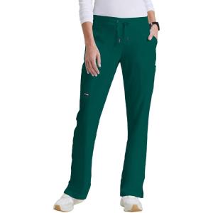 BARCO Grey’s Anatomy Scrubs – Mia Scrub Pant for Women, Elastic Back Waist, Mid-Rise Shaped Leg Women’s Scrub Pant(Hunter)