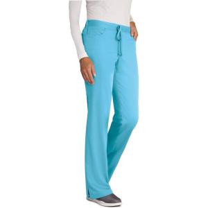 BARCO Grey’s Anatomy Women’s Riley Pant, Easy Care Medical Scrub Pant w/ 5 Pockets & Flared Leg(Cool Water)
