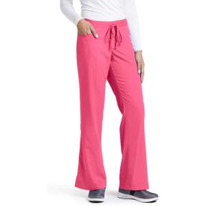 BARCO Grey’s Anatomy Women’s Riley Pant, Easy Care Medical Scrub Pant w/ 5 Pockets & Flared Leg(Coral Crush)