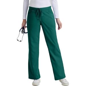 BARCO Grey’s Anatomy Women’s Riley Pant, Easy Care Medical Scrub Pant w/ 5 Pockets & Flared Leg(Hunter Green)