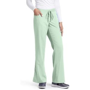 BARCO Grey’s Anatomy Women’s Riley Pant, Easy Care Medical Scrub Pant w/ 5 Pockets & Flared Leg(Pistachio)