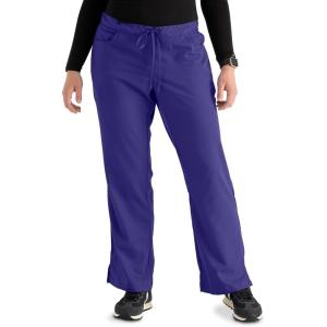 BARCO Grey’s Anatomy Women’s Riley Pant, Easy Care Medical Scrub Pant w/ 5 Pockets & Flared Leg(Purple Rain)
