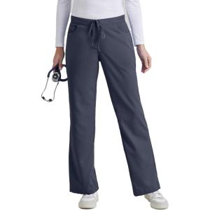 BARCO Grey’s Anatomy Women’s Riley Pant, Easy Care Medical Scrub Pant w/ 5 Pockets & Flared Leg(Steel)