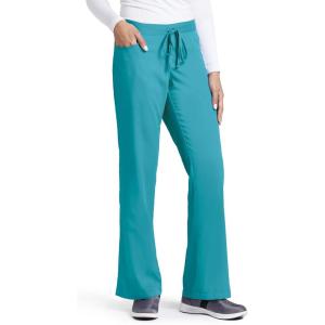 BARCO Grey’s Anatomy Women’s Riley Pant, Easy Care Medical Scrub Pant w/ 5 Pockets & Flared Leg(Teal)