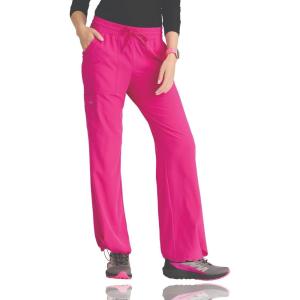 BARCO One Bounce Classic Fit Convertible Scrub Pant for Women – 6-Pocket, Mid-Rise Straight Leg with 360 Spandex Stretch(Prestige Pink)