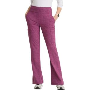BARCO One Performance Knit Sprint Scrub Pant for Women – 7-Pocket, High-Rise Yoga Pants with 360 Spandex Stretch(Dark Mauve Heather)