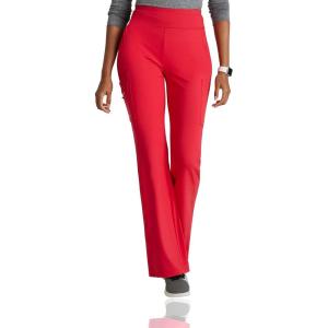 BARCO One Performance Knit Sprint Scrub Pant for Women – 7-Pocket, High-Rise Yoga Pants with 360 Spandex Stretch(Grenadine)