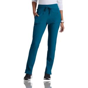 BARCO One Uplift Classic Fit Tapered Leg Scrub Pant for Women – 5-Pocket, Mid-Rise Scrub Bottoms with 360 Spandex Stretch(Bahama)