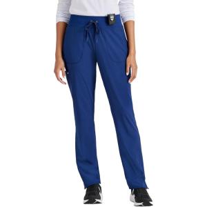 BARCO One Uplift Classic Fit Tapered Leg Scrub Pant for Women – 5-Pocket, Mid-Rise Scrub Bottoms with 360 Spandex Stretch(Indigo (Navy))