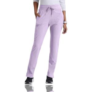 BARCO One Uplift Classic Fit Tapered Leg Scrub Pant for Women – 5-Pocket, Mid-Rise Scrub Bottoms with 360 Spandex Stretch(Lavender Winds)