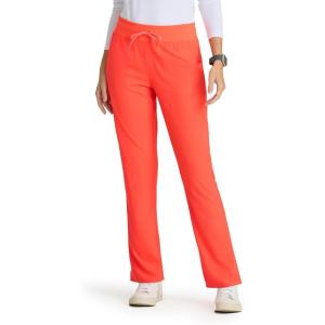 BARCO One Uplift Classic Fit Tapered Leg Scrub Pant for Women – 5-Pocket, Mid-Rise Scrub Bottoms with 360 Spandex Stretch(Neon Flame)
