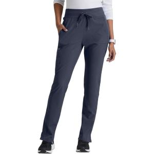 BARCO One Uplift Classic Fit Tapered Leg Scrub Pant for Women – 5-Pocket, Mid-Rise Scrub Bottoms with 360 Spandex Stretch(Steel)