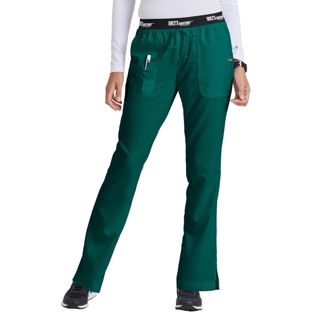 imageBARCO Greys Anatomy Active 4275 Womens Logo Waist Drawstring PantHunter Green