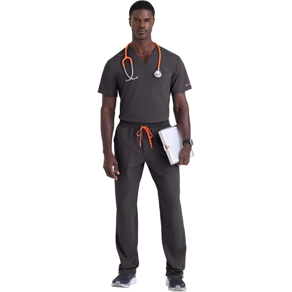 imageBARCO STRONG Terrence Scrub Top amp Pant Set for Men  Up to 70C Wash Natural Stretch Moisture Wicking QuickShedPewter