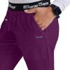 BARCO Grey’s Anatomy Active 4275 Women’s Logo Waist Drawstring Pant(Wine)