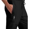 BARCO Grey’s Anatomy Scrubs – Evan Scrub Pant for Men, Elastic Waist With Zip Fly, Straight Leg Men’s Scrub Pant(Black)
