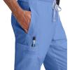 BARCO Grey’s Anatomy Scrubs – Evan Scrub Pant for Men, Elastic Waist With Zip Fly, Straight Leg Men’s Scrub Pant(Ciel Blue)