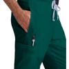 BARCO Grey’s Anatomy Scrubs – Evan Scrub Pant for Men, Elastic Waist With Zip Fly, Straight Leg Men’s Scrub Pant(Hunter Green)