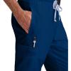 BARCO Grey’s Anatomy Scrubs – Evan Scrub Pant for Men, Elastic Waist With Zip Fly, Straight Leg Men’s Scrub Pant(Indigo (Navy))