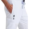 BARCO Grey’s Anatomy Scrubs – Evan Scrub Pant for Men, Elastic Waist With Zip Fly, Straight Leg Men’s Scrub Pant(White)