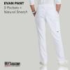 BARCO Grey’s Anatomy Scrubs – Evan Scrub Pant for Men, Elastic Waist With Zip Fly, Straight Leg Men’s Scrub Pant(White)