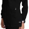 BARCO Grey’s Anatomy Scrubs – Jamie Warm-Up Jacket for Women, Fitted Back with Belt Inset Super-Soft Women’s Scrub Jacket(Black)