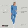 BARCO Grey’s Anatomy Scrubs – Jamie Warm-Up Jacket for Women, Fitted Back with Belt Inset Super-Soft Women’s Scrub Jacket(Ciel Blue)