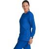 BARCO Grey’s Anatomy Scrubs – Jamie Warm-Up Jacket for Women, Fitted Back with Belt Inset Super-Soft Women’s Scrub Jacket(Galaxy)