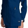 BARCO Grey’s Anatomy Scrubs – Jamie Warm-Up Jacket for Women, Fitted Back with Belt Inset Super-Soft Women’s Scrub Jacket(Indigo (Navy))