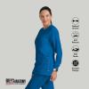 BARCO Grey’s Anatomy Scrubs – Jamie Warm-Up Jacket for Women, Fitted Back with Belt Inset Super-Soft Women’s Scrub Jacket(New Royal)