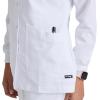 BARCO Grey’s Anatomy Scrubs – Jamie Warm-Up Jacket for Women, Fitted Back with Belt Inset Super-Soft Women’s Scrub Jacket(White)