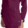 BARCO Grey’s Anatomy Scrubs – Jamie Warm-Up Jacket for Women, Fitted Back with Belt Inset Super-Soft Women’s Scrub Jacket(Wine)