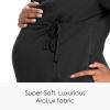 BARCO Grey’s Anatomy Scrubs – Lilah Maternity Scrub Top for Women, Mock Wrap Front, Fitted Back Women’s Scrub Top(Black)
