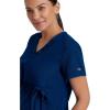 BARCO Grey’s Anatomy Scrubs – Lilah Maternity Scrub Top for Women, Mock Wrap Front, Fitted Back Women’s Scrub Top(Indigo (Navy))