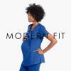 BARCO Grey’s Anatomy Scrubs – Lilah Maternity Scrub Top for Women, Mock Wrap Front, Fitted Back Women’s Scrub Top(New Royal)