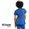 BARCO Grey’s Anatomy Scrubs – Lilah Maternity Scrub Top for Women, Mock Wrap Front, Fitted Back Women’s Scrub Top(New Royal)