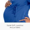 BARCO Grey’s Anatomy Scrubs – Lilah Maternity Scrub Top for Women, Mock Wrap Front, Fitted Back Women’s Scrub Top(New Royal)