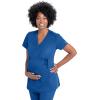 BARCO Grey’s Anatomy Scrubs – Lilah Maternity Scrub Top for Women, Mock Wrap Front, Fitted Back Women’s Scrub Top(New Royal)