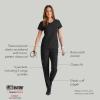 BARCO Grey’s Anatomy Spandex Stretch Direct – Dash Scrub Jogger for Women, Elastic Waist Yoga Style Women’s Scrub Pant(Black)