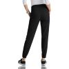 BARCO Grey’s Anatomy Spandex Stretch Direct – Dash Scrub Jogger for Women, Elastic Waist Yoga Style Women’s Scrub Pant(Black)