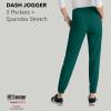 BARCO Grey’s Anatomy Spandex Stretch Direct – Dash Scrub Jogger for Women, Elastic Waist Yoga Style Women’s Scrub Pant(Hunter Green)