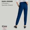 BARCO Grey’s Anatomy Spandex Stretch Direct – Dash Scrub Jogger for Women, Elastic Waist Yoga Style Women’s Scrub Pant(Indigo (Navy))