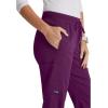 BARCO Grey’s Anatomy Spandex Stretch Direct – Dash Scrub Jogger for Women, Elastic Waist Yoga Style Women’s Scrub Pant(Wine)